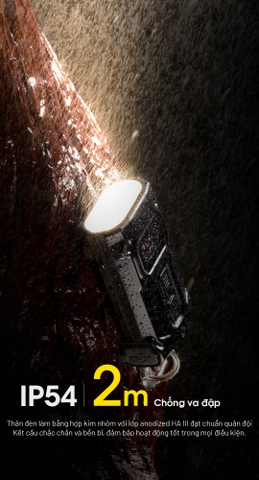 Đèn pin móc khóa mini NITECORE TINI3 – Đa nhiệt màu, 600 lumen, màn hình OLED