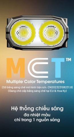 Đèn pin móc khóa mini NITECORE TINI3 – Đa nhiệt màu, 600 lumen, màn hình OLED
