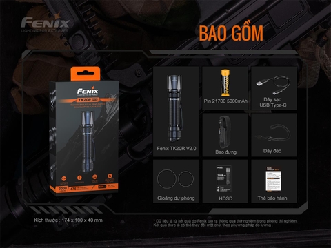 Đèn pin FENIX TK20R V2.0 độ sáng 3000 lumen chiếu xa 475m