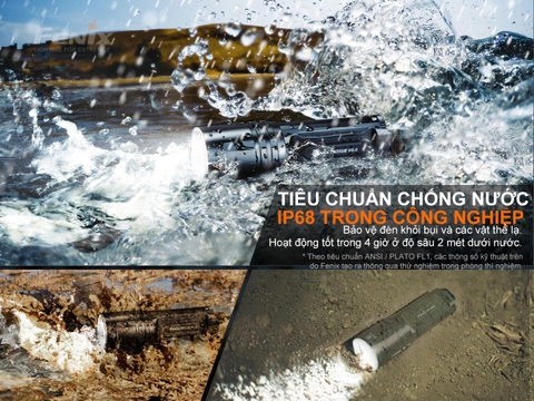 Đèn pin FENIX TK35UE V2.0 sáng 5000 lumen chiếu xa 400m kèm 02 pin sạc Fenix 3400mAh và sạc đôi Vapcell Q2