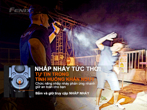 Đèn pin FENIX TK35UE V2.0 sáng 5000 lumen chiếu xa 400m kèm 02 pin sạc Fenix 3400mAh và sạc đôi Vapcell Q2