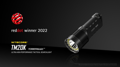 Đèn pin tác chiến NITECORE TM20K sáng 20.000 lumens chiếu xa 290m pin 9.600mAh công tắc phản ứng nhanh