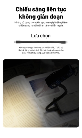 NITECORE TUP2 - Đèn pin móc khóa 1200 lumen 3 nhiệt màu màn OLED, sạc USB-C