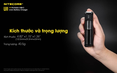 Sạc đơn NITECORE UI1 Đầu vào USB-C