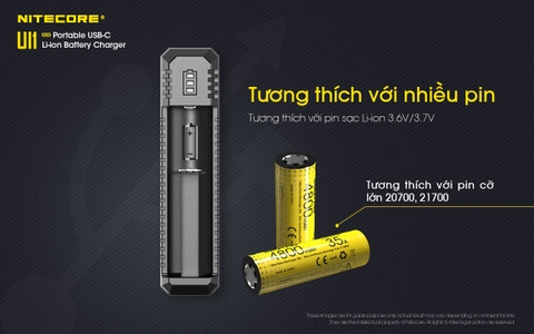 Sạc đơn NITECORE UI1 Đầu vào USB-C