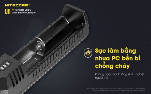 Sạc đơn NITECORE UI1 Đầu vào USB-C