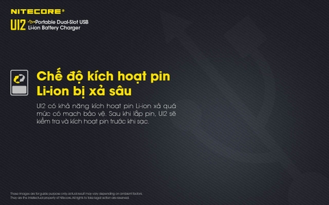 Sạc đôi Nitecore UI2 Đầu vào USB-C