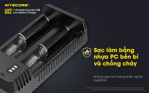 Sạc đôi Nitecore UI2 Đầu vào USB-C