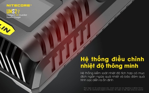 Sạc đôi NITECORE UMS2 đầu vào USB-C