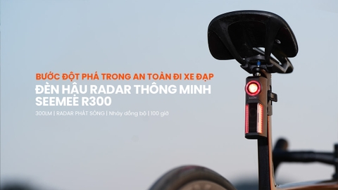Đèn hậu radar xe đạp MAGICSHINE SEEMEE R300 sáng 300 lumen phát hiện chuyển động phía sau