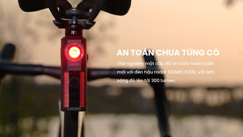 Đèn hậu radar xe đạp MAGICSHINE SEEMEE R300 sáng 300 lumen phát hiện chuyển động phía sau