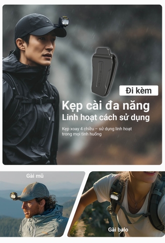 NITECORE UT27 MCT - Đèn đeo đầu chạy trail 800lm chiếu xa 168m, CRI & 3 nhiệt màu, 2 pin 1500mAh