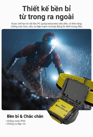 NITECORE UT27 MCT - Đèn đeo đầu chạy trail 800lm chiếu xa 168m, CRI & 3 nhiệt màu, 2 pin 1500mAh