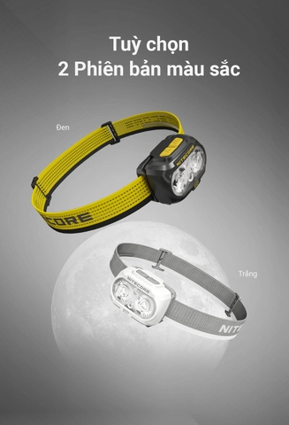 NITECORE UT27 MCT - Đèn đeo đầu chạy trail 800lm chiếu xa 168m, CRI & 3 nhiệt màu, 2 pin 1500mAh
