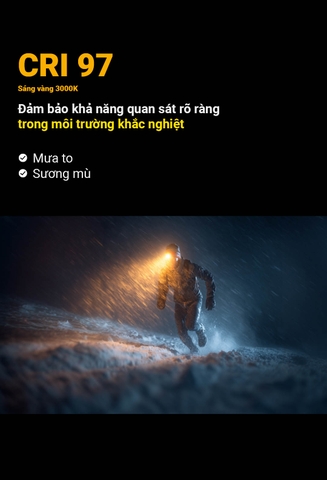 NITECORE UT27 MCT - Đèn đeo đầu chạy trail 800lm chiếu xa 168m, CRI & 3 nhiệt màu, 2 pin 1500mAh