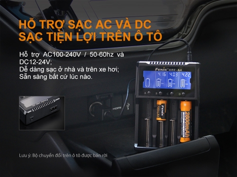 Sạc pin 4 kênh cao cấp đa năng Fenix ARE-A4