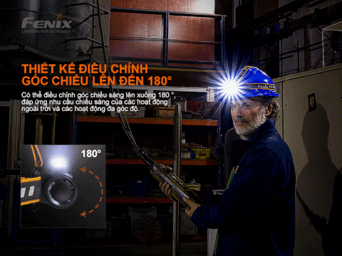 Đèn pin đội đầu FENIX HM70R độ sáng 1600 lumen chiếu xa 186m pin 21700 5000mAH sạc USB C