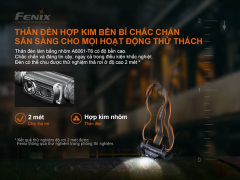 Đèn pin đội đầu FENIX HM70R độ sáng 1600 lumen chiếu xa 186m pin 21700 5000mAH sạc USB C