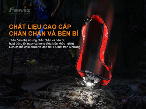 Đèn pin đội đầu siêu nhẹ FENIX HL18R-T sáng 500 lumen chiếu xa 82m sạc USB