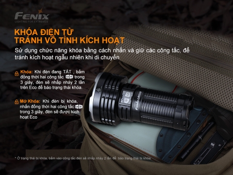 Đèn pin chiếu xa FENIX LR50R V2.0 độ sáng 12000 lumen chiếu xa 950m