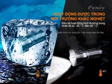 Đèn pin chiếu xa FENIX LR50R V2.0 độ sáng 12000 lumen chiếu xa 950m