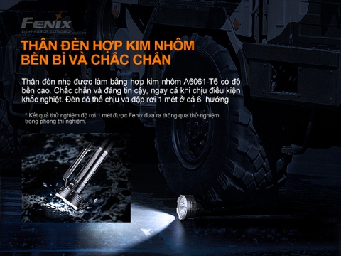 Đèn pin FENIX LR80R độ sáng 18.000 lumen chiếu xa 1130m pin tích hợp 7.2V 12.000mAh sạc USB C kiêm Power Bank