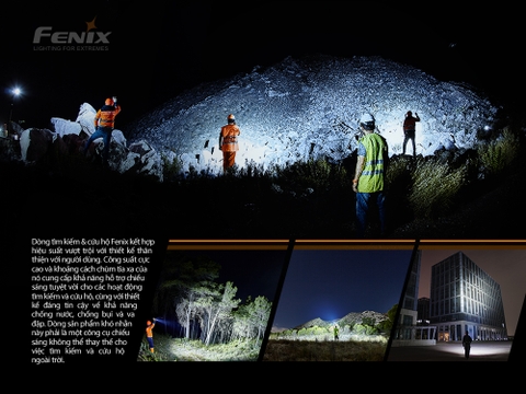 Đèn pin FENIX LR80R độ sáng 18.000 lumen chiếu xa 1130m pin tích hợp 7.2V 12.000mAh sạc USB C kiêm Power Bank