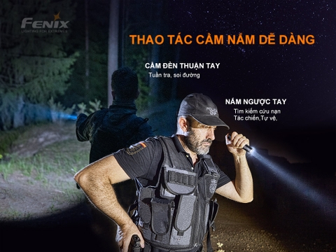 Đèn pin FENIX PD35 V3.0 độ sáng 1700 lumen chiếu xa 357m pin sạc 18650 2600mAh kèm theo