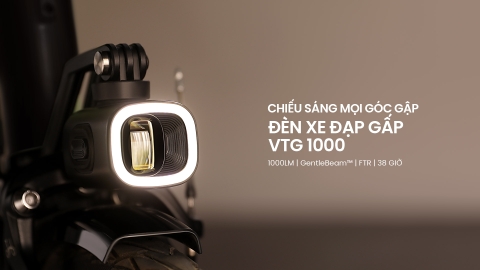 Đèn xe đạp MAGICSHINE VTG 1000 sáng 1000 lumen chuyên lắp xe đạp gấp