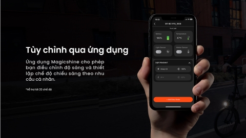 Đèn xe đạp MAGICSHINE VTG 1000 sáng 1000 lumen chuyên lắp xe đạp gấp