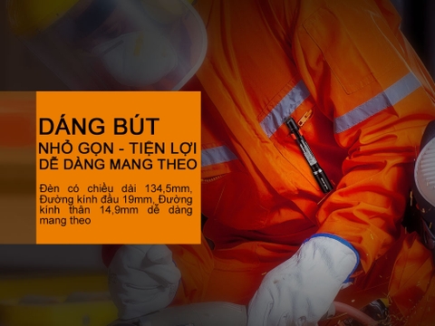 Đèn pin công nghiệp FENIX WF05E độ sáng 85 lumen tầm chiếu xa 54m chống cháy nổ sử dụng 2 pin kiềm AAA