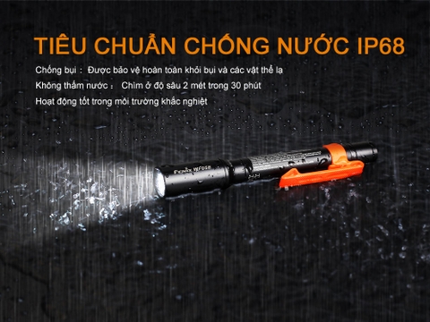 Đèn pin công nghiệp FENIX WF05E độ sáng 85 lumen tầm chiếu xa 54m chống cháy nổ sử dụng 2 pin kiềm AAA