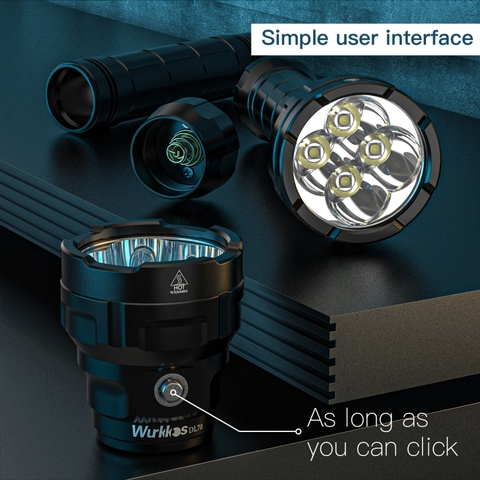 Đèn pin lặn siêu sáng Wurkkos (Sofirn) DL70 sáng 13000 Lumens lặn sâu tới 100m