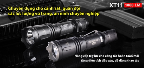 Đèn pin KLARUS XT11 CREE XM-L2 U2 độ sáng 1060lm chiếu xa 241m