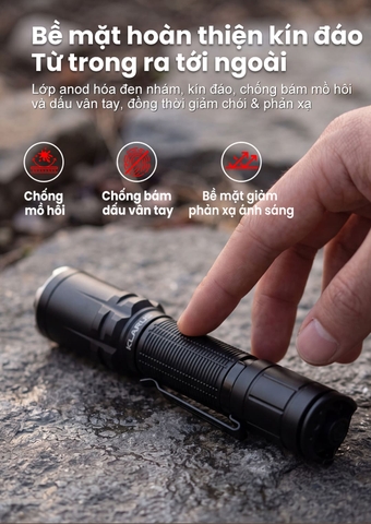 Đèn Chiến Thuật KLARUS XT12R Sáng 2000 Lumen Chiếu Xa 500m Sạc USB-C