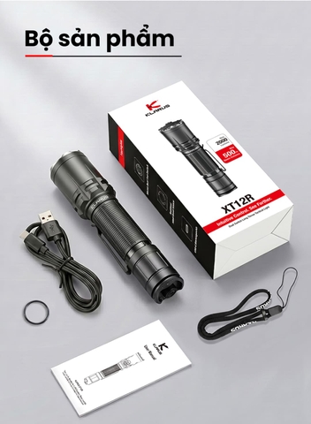 Đèn Chiến Thuật KLARUS XT12R Sáng 2000 Lumen Chiếu Xa 500m Sạc USB-C