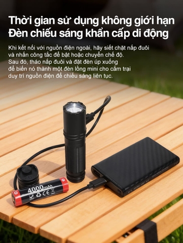 KLARUS XT2CR PRO Đèn pin tác chiến phản ứng nhanh 2300 lumen chiếu xa 360m sạc USB-C