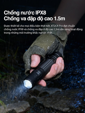 KLARUS XT2CR PRO Đèn pin tác chiến phản ứng nhanh 2300 lumen chiếu xa 360m sạc USB-C