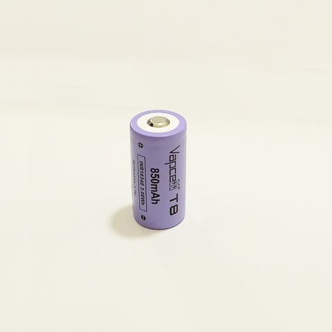 Pin sạc Vapcell 16340 Li-ion dung lượng 850mAh dòng xả 3A