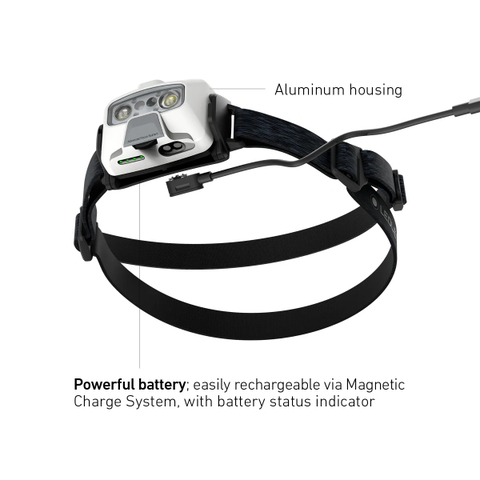 Đèn pin zoom đội đầu LEDLENSER HF6R Core độ sáng 800 lumen, tầm chiếu xa 160m pack pin liền thân 2000mAh sạc nam châm