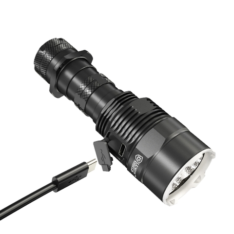 Đèn pin siêu sáng NITECORE TM9K Pro sáng 9900 lumen chiếu xa 510m pin 5000mAh sạc USB C công tắc kép chiến thuật