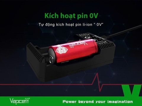 Sạc pin đôi thông minh VAPCELL U2 dòng sạc nhanh 2A