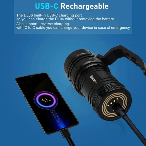 Wurkkos (Sofirn) DL06 – Đèn Pin Lặn Siêu Sáng 15.000 Lm, Chống Nước IPX8 (100 m)