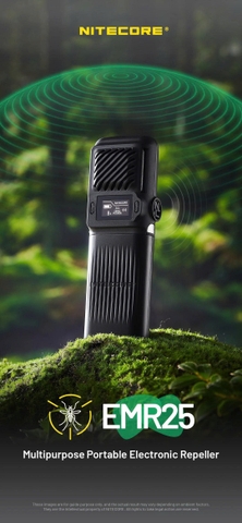 Nitecore EMR25 – Thiết bị đuổi muỗi điện tử đa năng, pin 12.000mAh có PowerBank