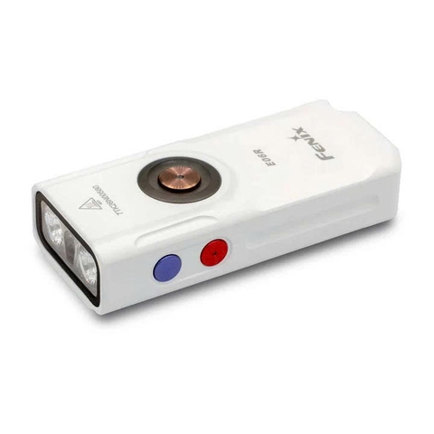 Đèn pin móc khóa FENIX E06R 700 lumen có tích hợp UV và laser đỏ, tích hợp led RGB đuôi nam châm