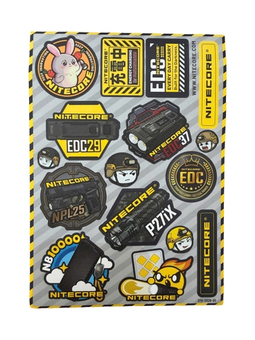 (HÀNG TẶNG KHÔNG BÁN) Sticker NITECORE dán trang trí nón bảo hiểm, balo độc đáo
