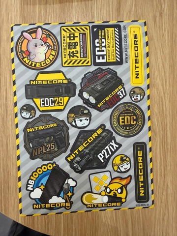 (HÀNG TẶNG KHÔNG BÁN) Sticker NITECORE dán trang trí nón bảo hiểm, balo độc đáo