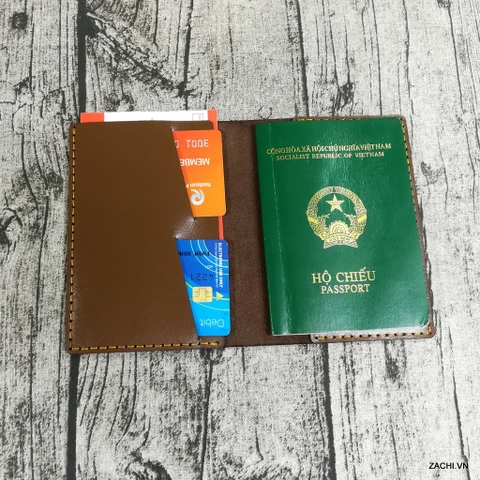 Ví đựng passport, ví đựng hộ chiếu da bò handmade