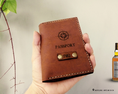 VNPP - Ví da passport handmade da bò