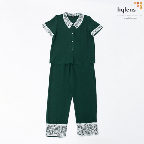 B2215 BỘ PHỐI REN TRẮNG CỔ SEN